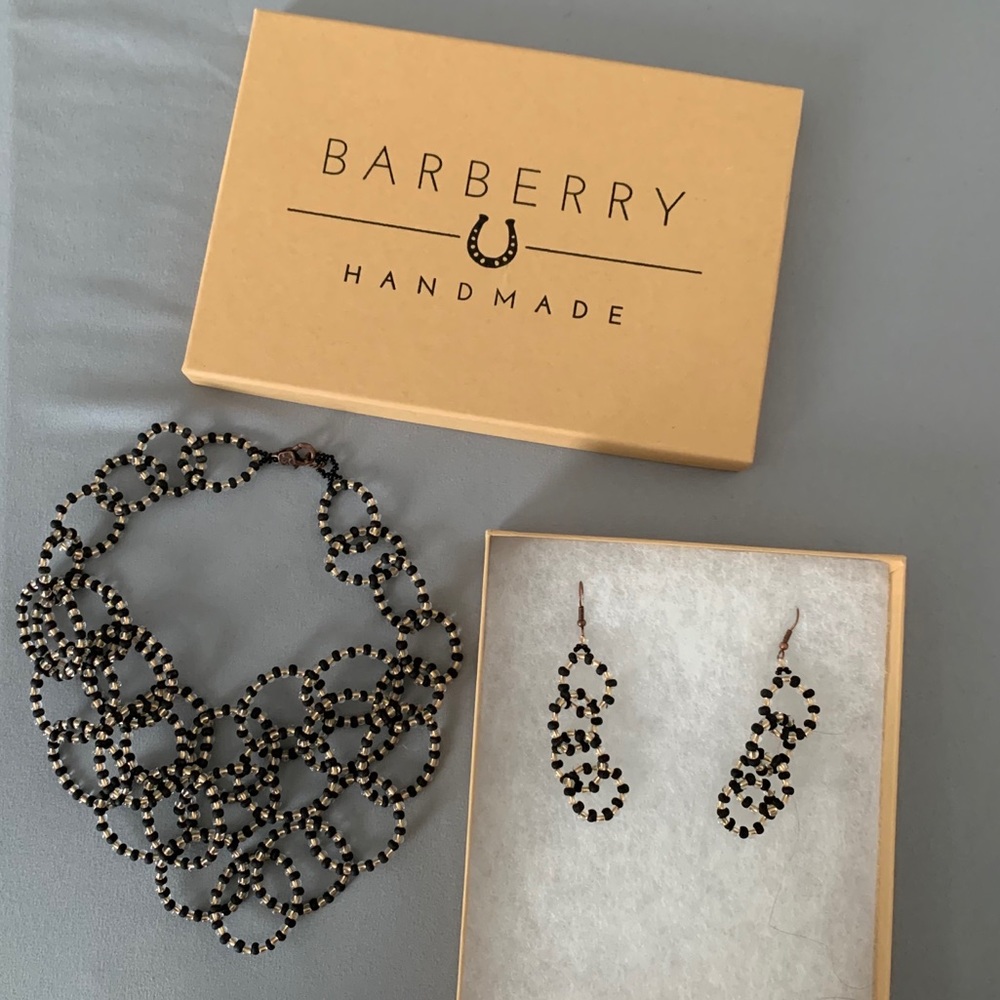 Handmade Barberry Necklace/Earring Set